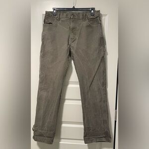 Dickie’s Classic Straight-Leg Casual Men’s Pants in Washed Olive — W36 L34